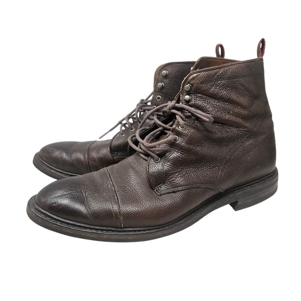 Allen Edmonds 10.5 Brown Leather Lace Up Boot First Avenue Capsule Classic